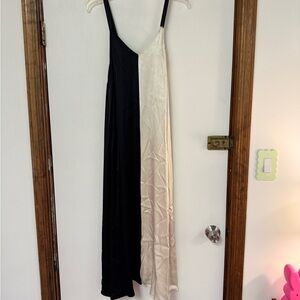 Topshop Black and Cream maxi Dress